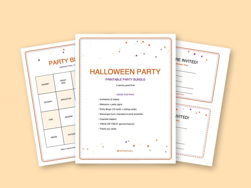 Halloween Party printable kit preview